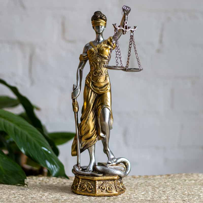 Escultura Deusa Grega da Justiça 28cm | Presentes divindade,estatuetas,gregas,temis,unisex